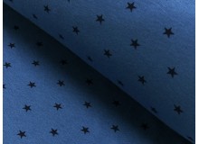 Bündchen kleine Sterne nachtblau dunkelblau